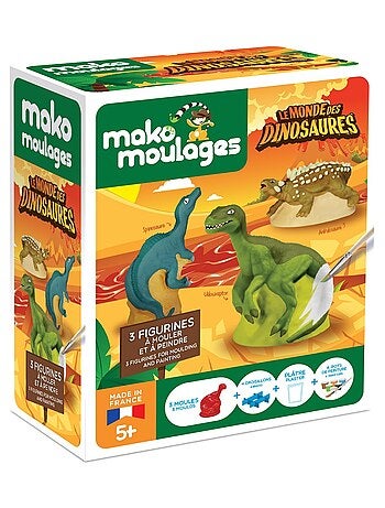 Coffret moulage 3 dinosaures
