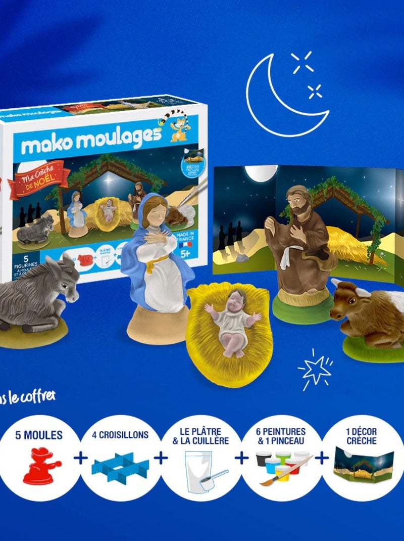 Coffret moulage Crèche de Noël Bleu - Kiabi