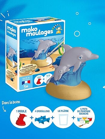 Coffret moulage dauphin et son bébé