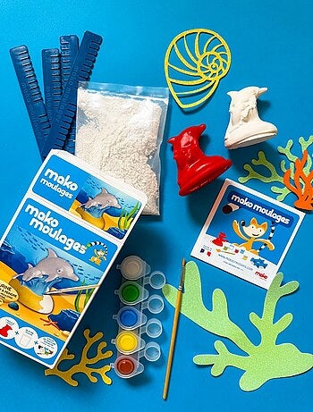 Coffret moulage dauphin et son bébé