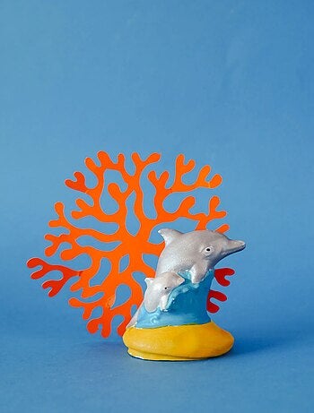 Coffret moulage dauphin et son bébé