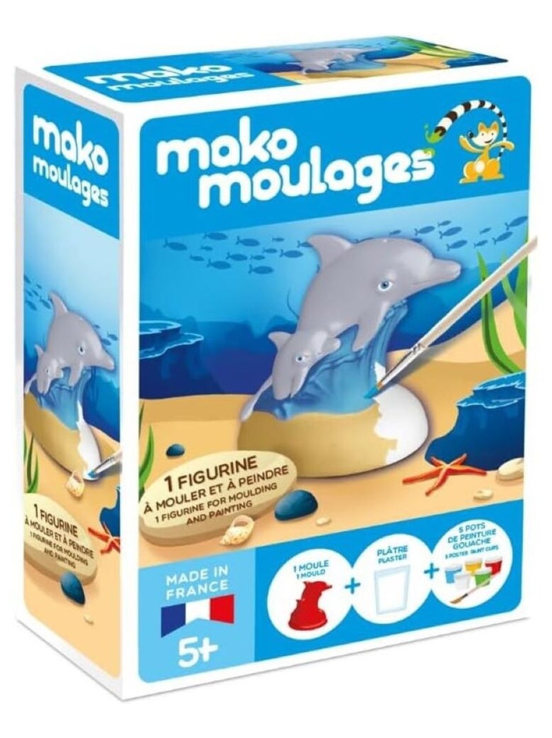 Coffret moulage Dauphin et son bébé Bleu - Kiabi