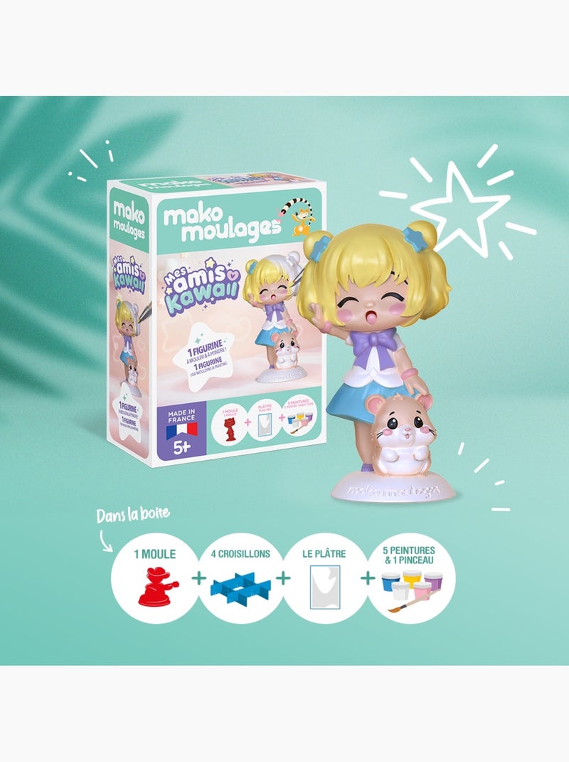 Coffret moulage Fillette et son hamster Bleu turquoise - Kiabi