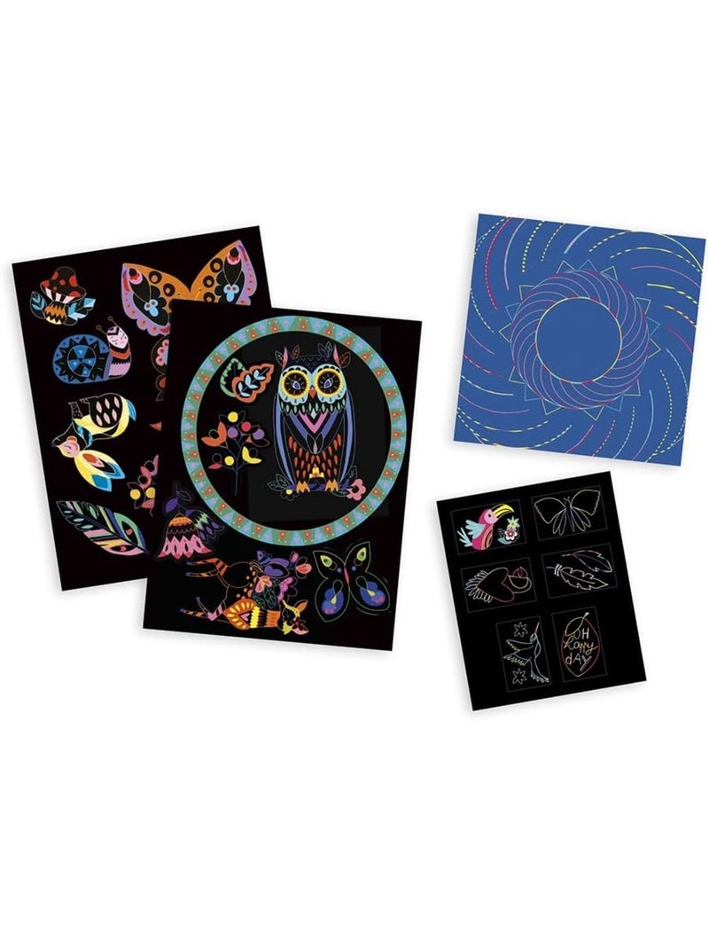 Coffret multi-activités Scratch Art Violet - Kiabi