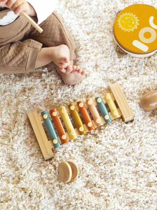 Coffret musical en bois pour bébé - Kiabi