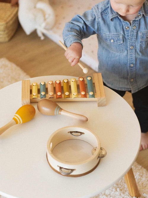 Coffret musical en bois pour bébé - Kiabi
