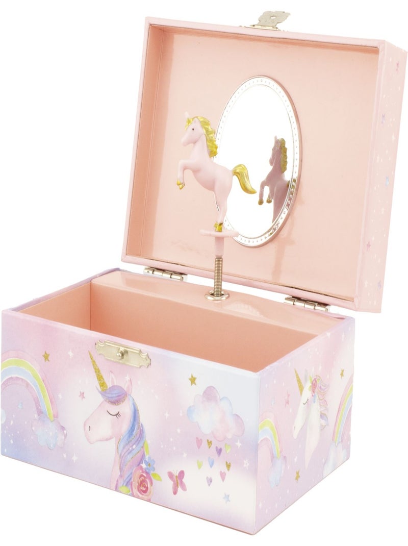Coffret musical Licorne Arc-en-ciel Rose - Kiabi