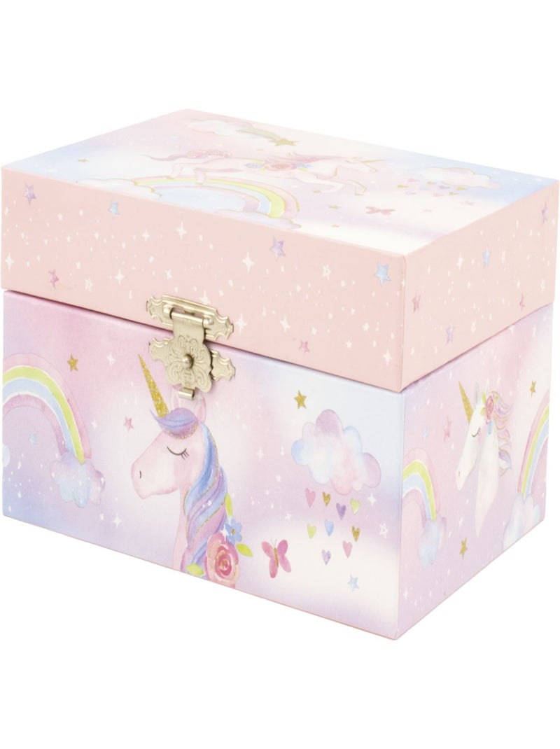 Coffret musical Licorne Arc-en-ciel Rose - Kiabi