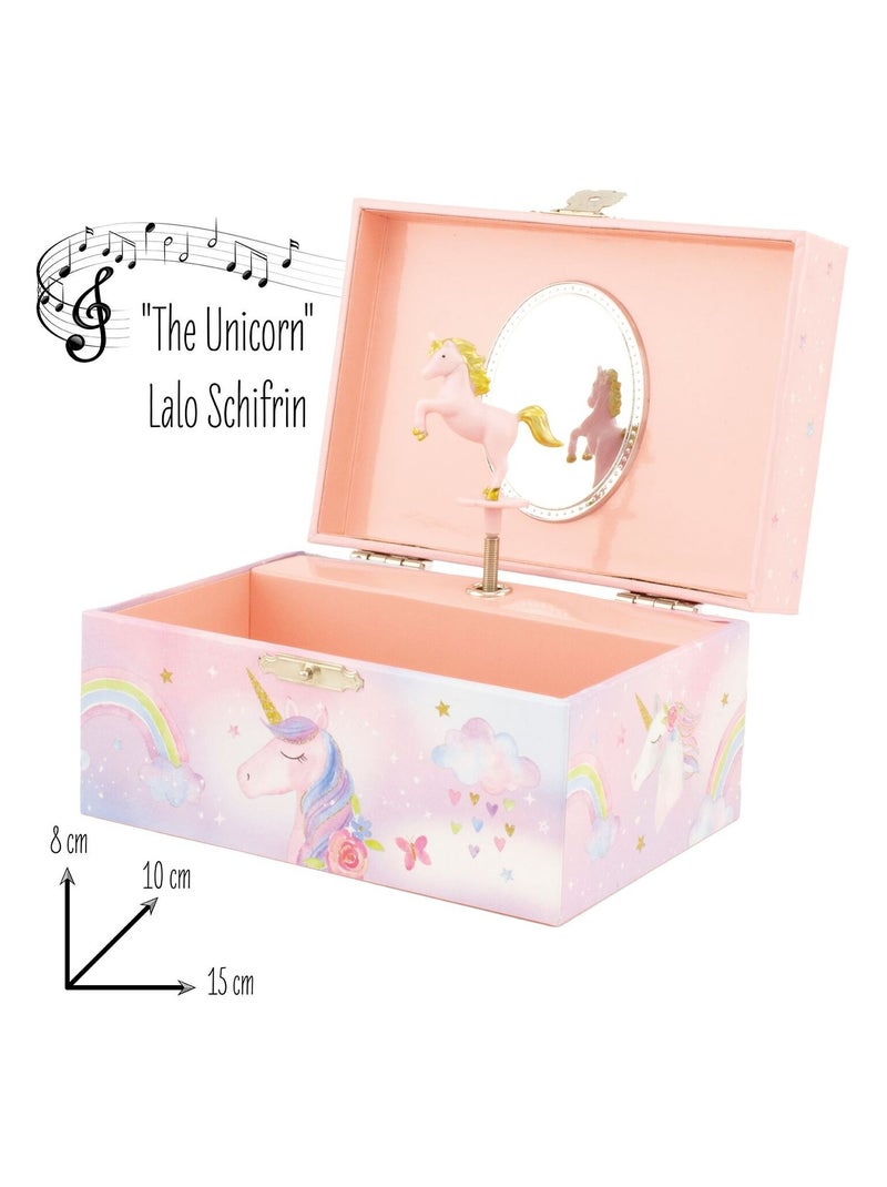 Coffret musical Licorne Arc-en-ciel Rose - Kiabi