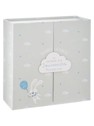 Coffret naissance porte nuage gris