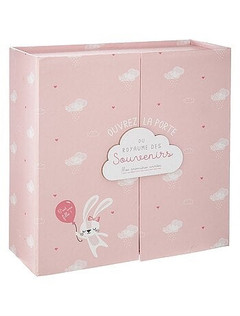 Coffret naissance porte nuage rose