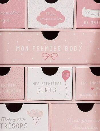 Coffret naissance porte nuage rose