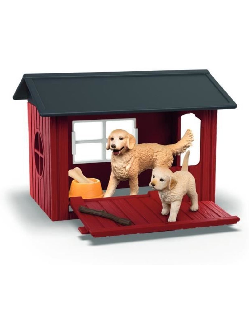 Coffret niche avec golden retriever, schleich 42722 farm world, dès 4 ans Blanc - Kiabi