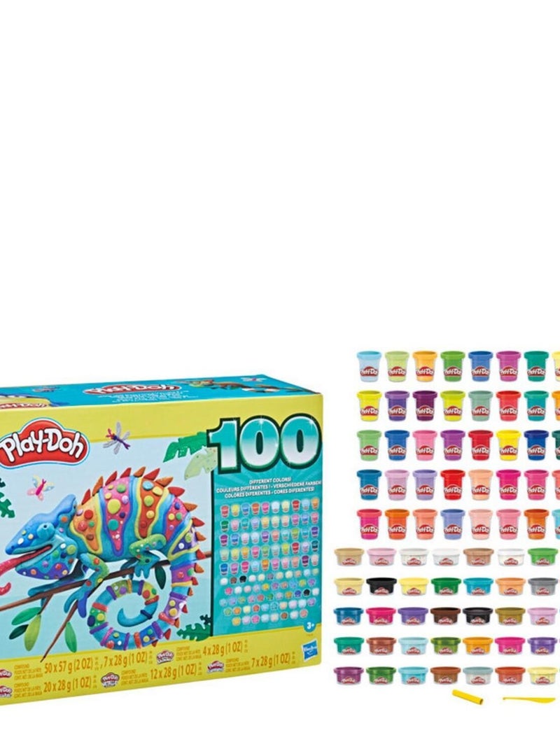 Coffret pâte à modeler Play-Doh : WOW 100 pots de couleurs N/A - Kiabi