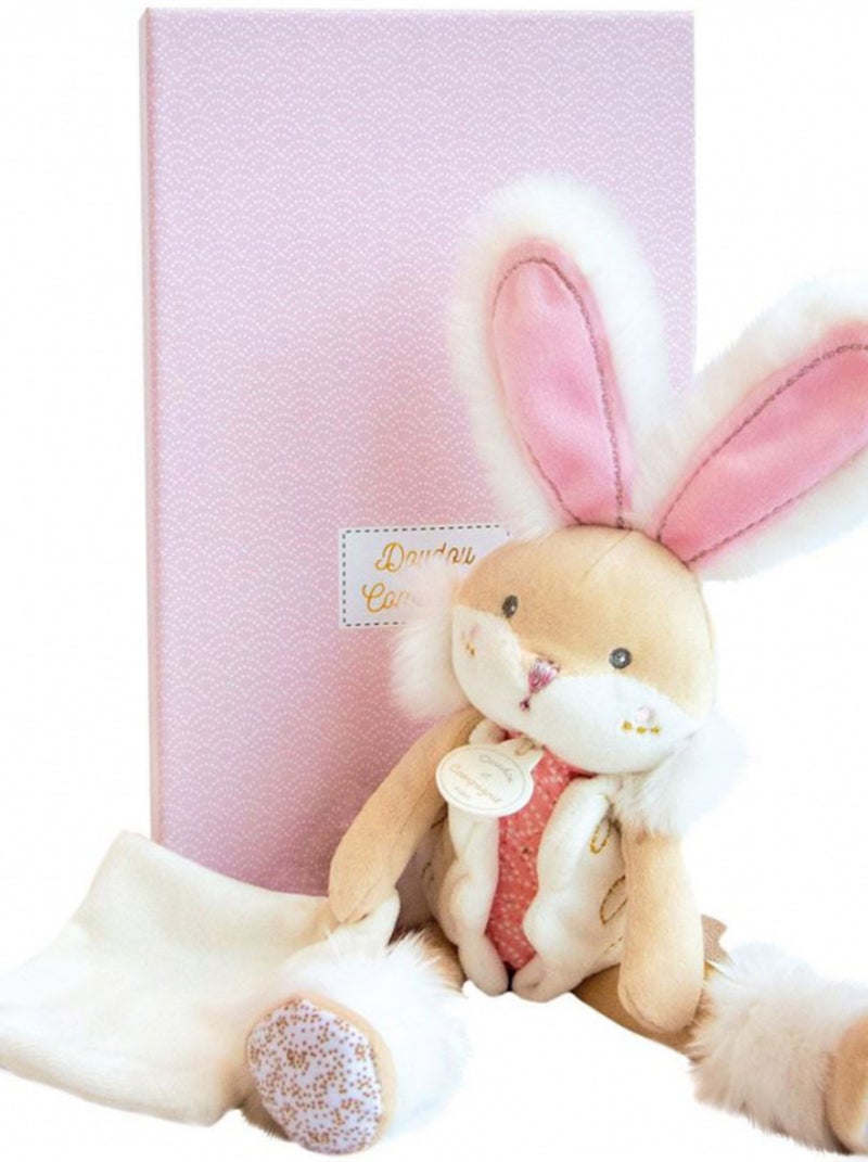 Coffret peluche avec Coffret doudou rose Lapin de sucre (31 cm) Rose - Kiabi