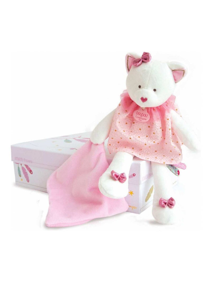Coffret peluche avec doudou Chat Attrape-rêves (28 cm) Rose - Kiabi