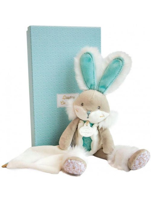 Coffret peluche avec doudou vert amande Lapin de sucre (31 cm) - Kiabi