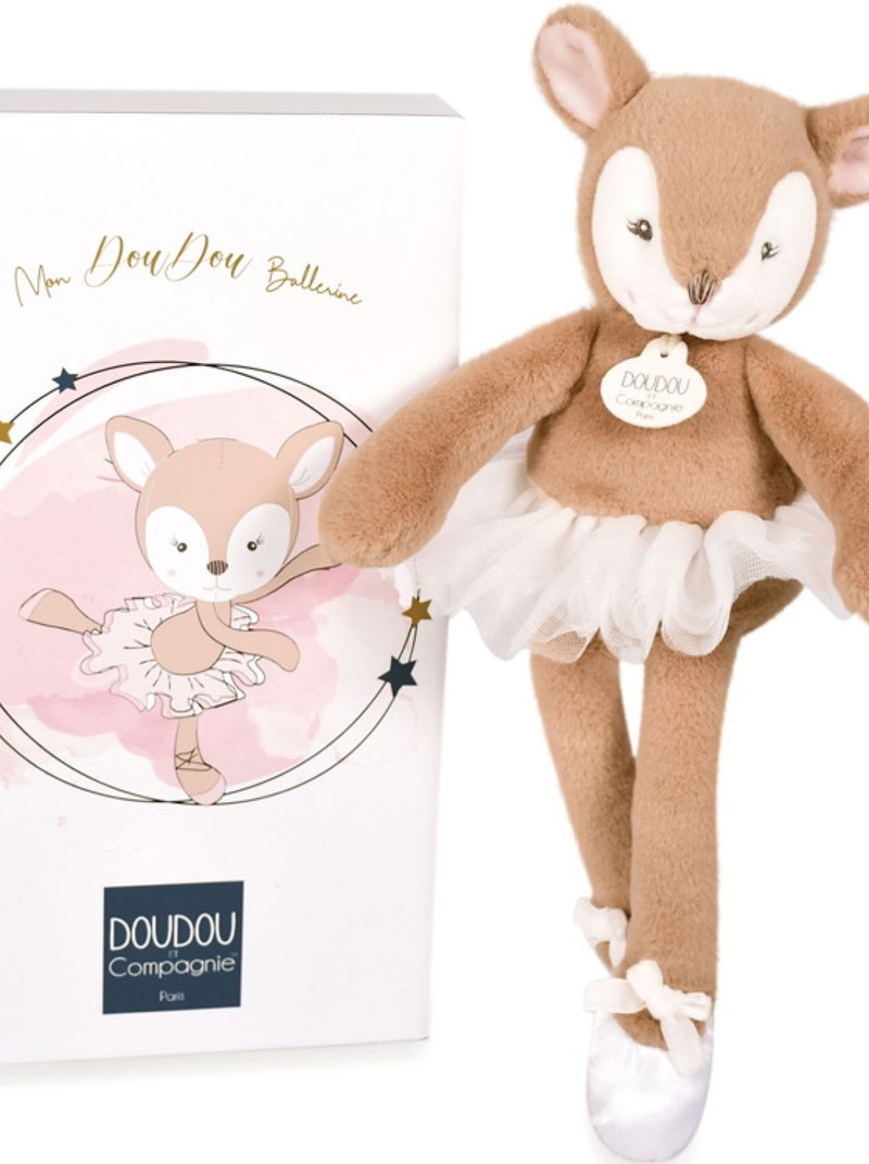 Coffret peluche Faon ballerine (30 cm) Marron - Kiabi