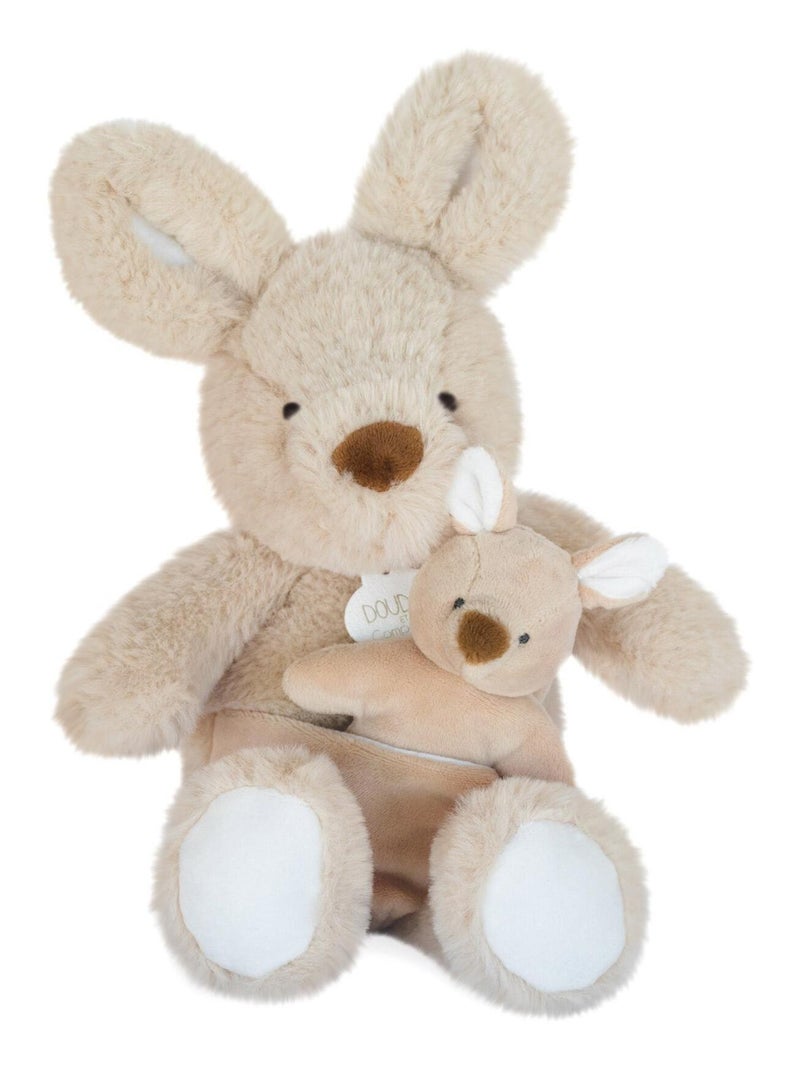 Coffret peluche kangourou Bébé & moi UNICEF (25 cm) Beige - Kiabi