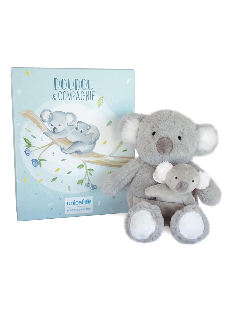 Coffret peluche koala Bébé & moi UNICEF (25 cm) Gris - Kiabi
