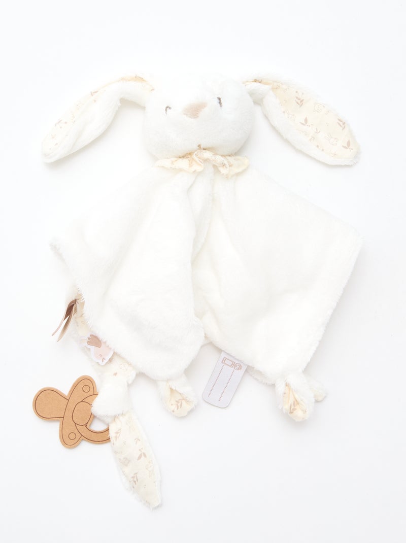 Coffret peluche lapin Blanc - Kiabi