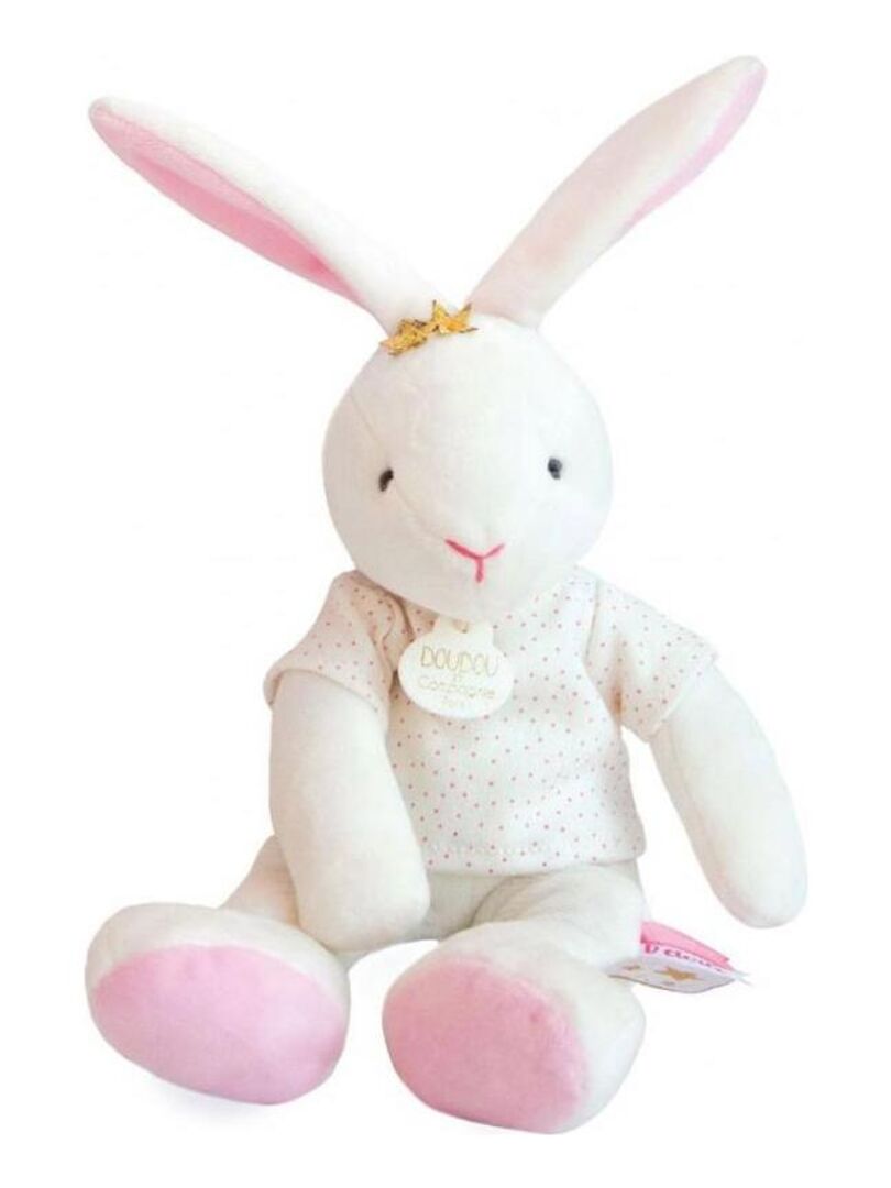 Peluche Lapin blanc avec robe - Esprit Décoration