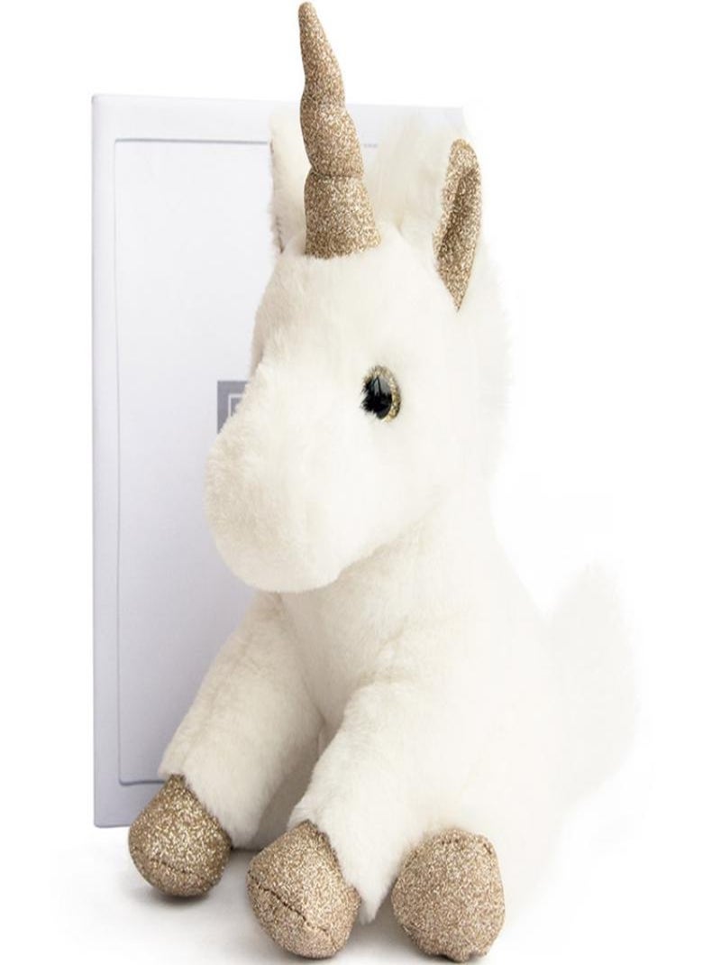 Coffret peluche Licorne or et paillettes Girls & Glitter (23 cm) Blanc - Kiabi