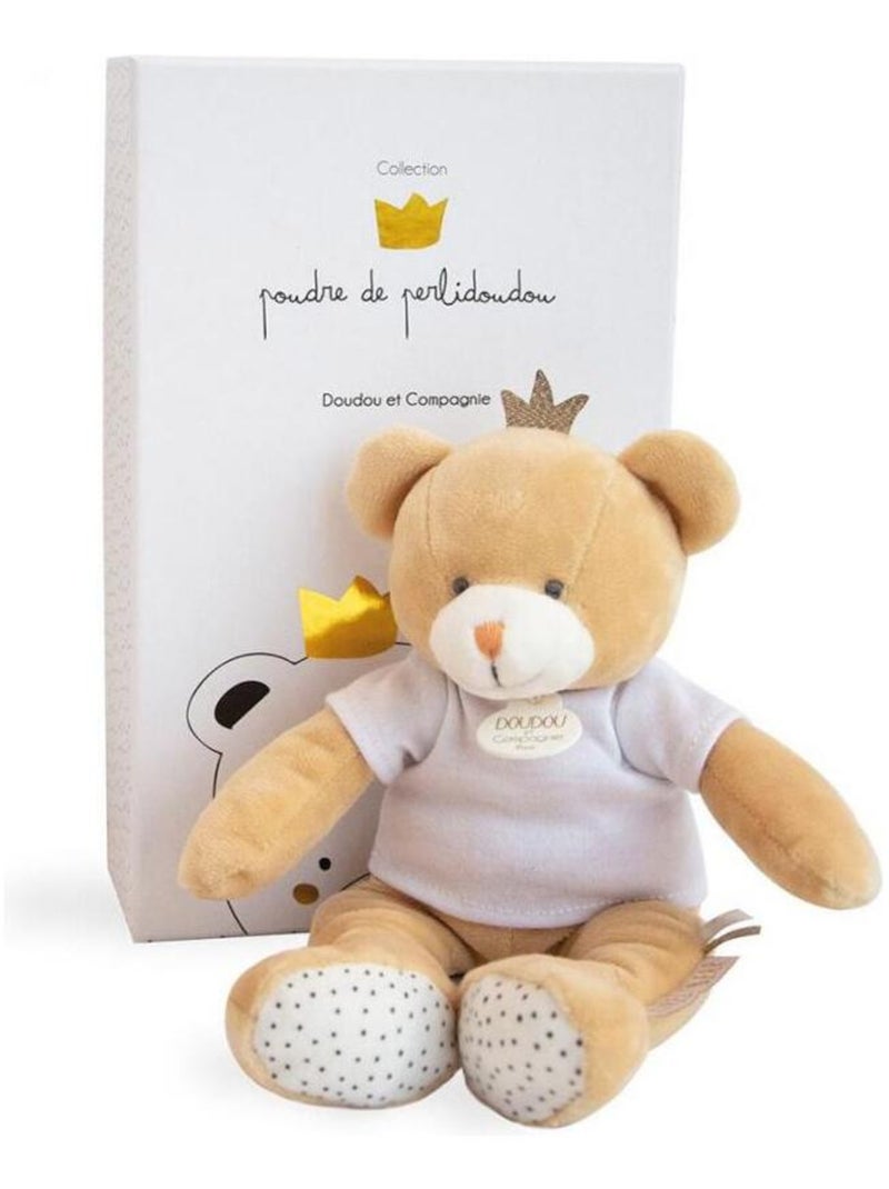 Coffret peluche Ours petit roi Poudre de PerliCoffret doudou (25 cm) Beige - Kiabi