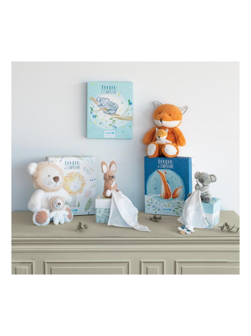 Coffret peluche renard Bébé & moi UNICEF (25 cm) Orange - Kiabi