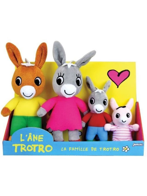 Coffret peluche trotro et famille +/- 15 cm - jemini - trotro, sa maman, son papa et sa petite sœur. - Kiabi