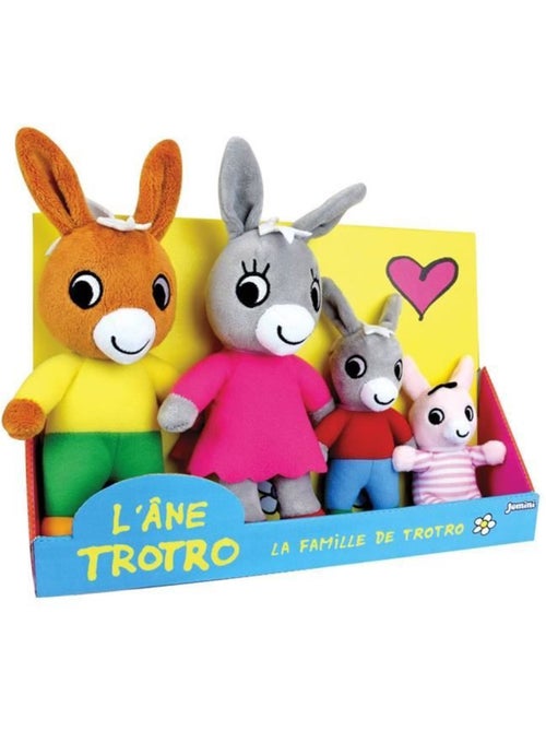Coffret peluche trotro et famille +/- 15 cm - jemini - trotro, sa maman, son papa et sa petite sœur. - Kiabi