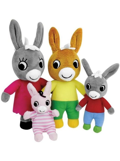 Coffret peluche trotro et famille +/- 15 cm - jemini - trotro, sa maman, son papa et sa petite sœur. - Kiabi