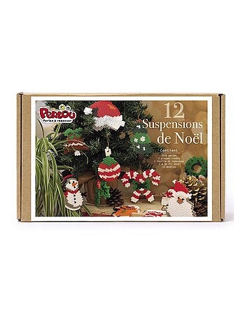 Coffret perles à repasser 12 décorations de Noël - Graine Créative