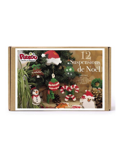 Coffret perles à repasser 12 décorations de Noël - Graine Créative - Kiabi