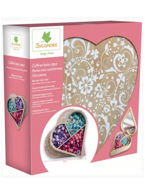 Coffret Perles En Bois Multiformes - Sycomore - Kiabi