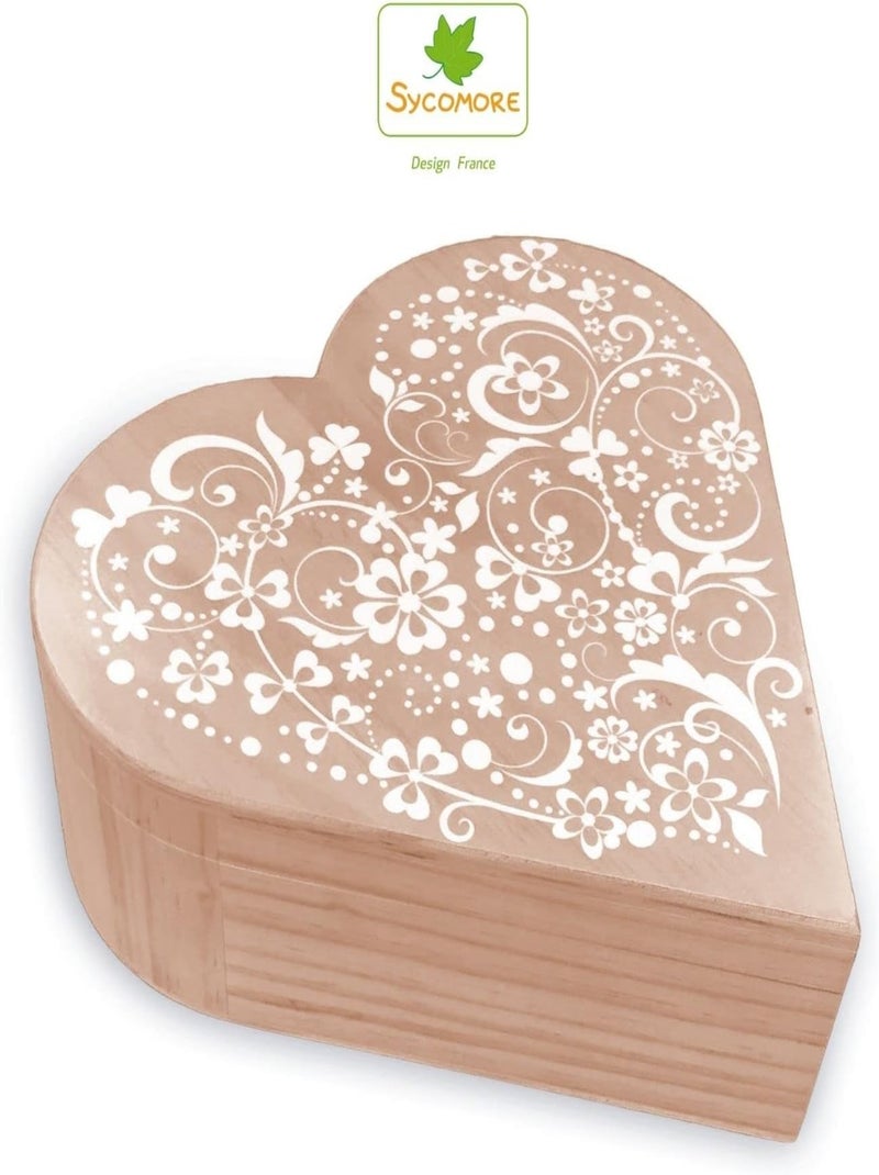 Coffret Perles En Bois Multiformes - Sycomore Rose - Kiabi