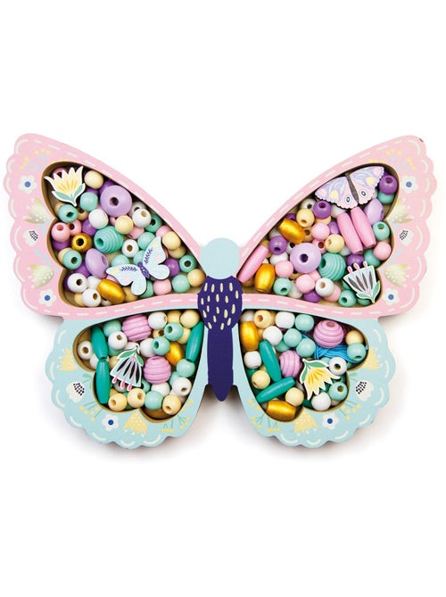 Coffret perles en bois Papillon - Kiabi