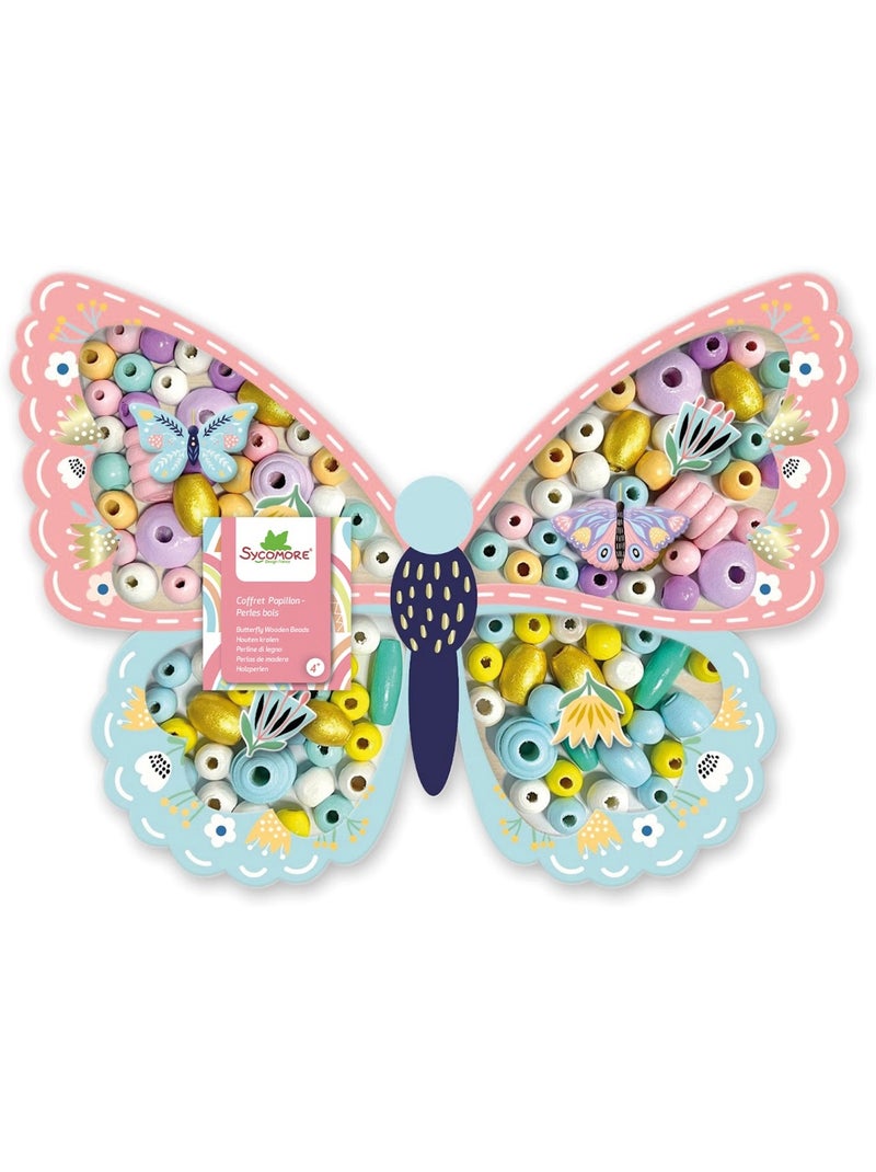 Coffret perles en bois Papillon Multicolore - Kiabi