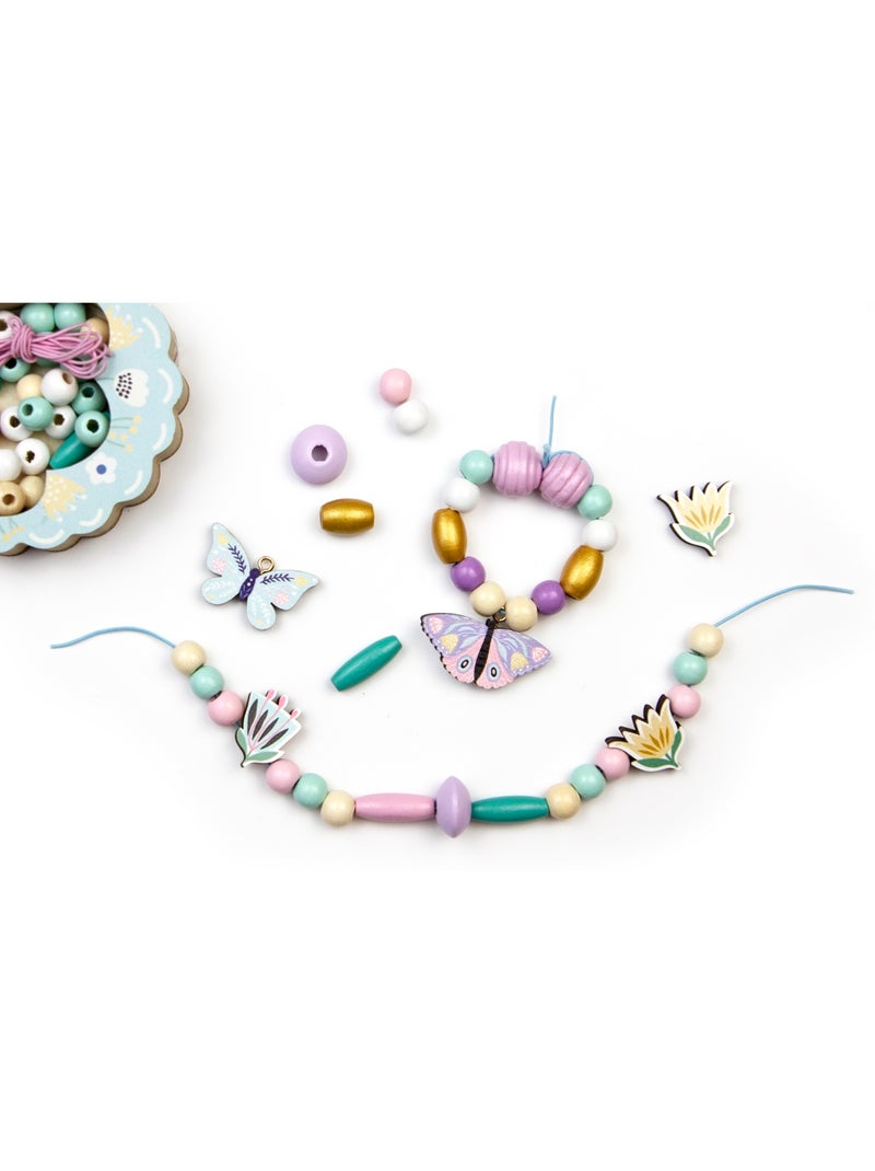 Coffret perles en bois Papillon Multicolore - Kiabi
