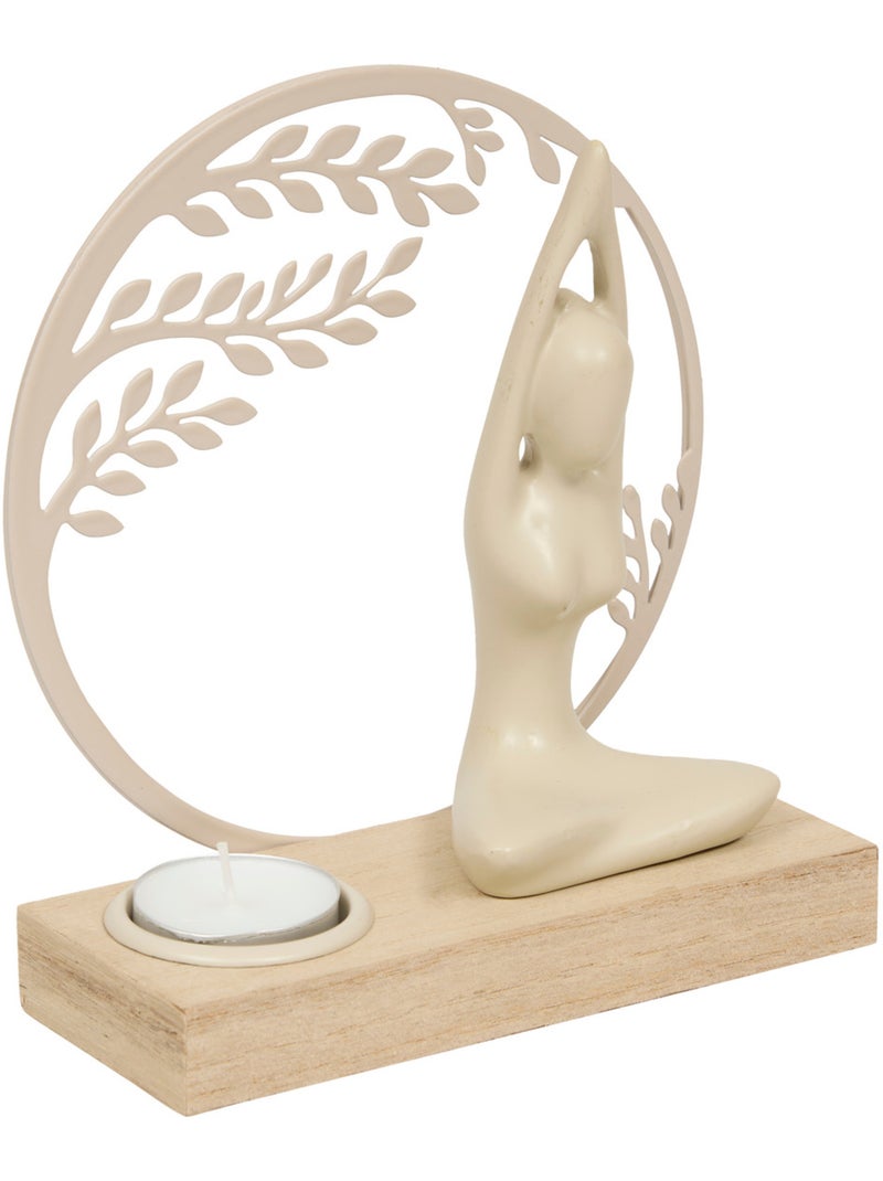 Coffret photophore statuette YOGI Noir - Kiabi