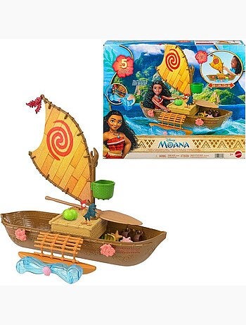 Coffret pirogue flottante vaiana avec heihei et accessoires - disney princesses