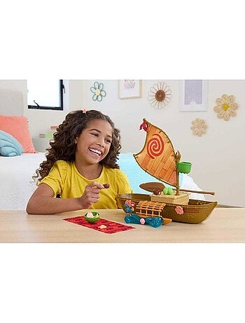 Coffret pirogue flottante vaiana avec heihei et accessoires - disney princesses