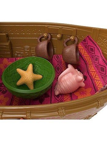 Coffret pirogue flottante vaiana avec heihei et accessoires - disney princesses