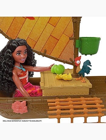 Coffret pirogue flottante vaiana avec heihei et accessoires - disney princesses