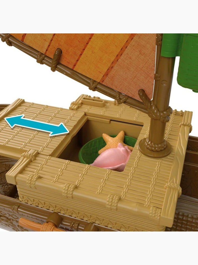 Coffret pirogue flottante vaiana avec heihei et accessoires - disney princesses Marron - Kiabi