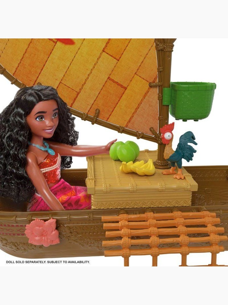 Coffret pirogue flottante vaiana avec heihei et accessoires - disney princesses Marron - Kiabi