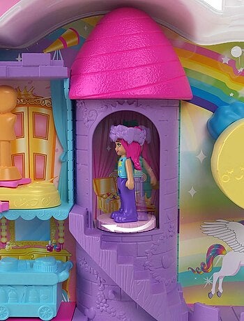 Coffret Polly Pocket : salon de coiffure Licorne arc en ciel