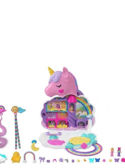 Coffret Polly Pocket : salon de coiffure Licorne arc en ciel - Kiabi