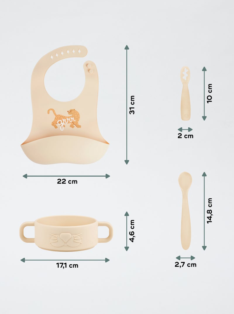 Coffret premiers repas tigre Beige - Kiabi