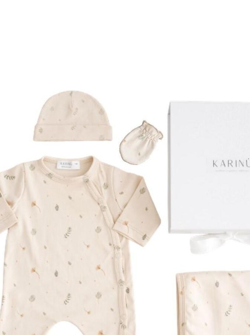 Coffret Pyjama & Couverture Bio Forest Beige - Kiabi